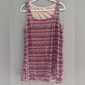 Millibon NWOT Sequin Pink and Purple Dress SMALL